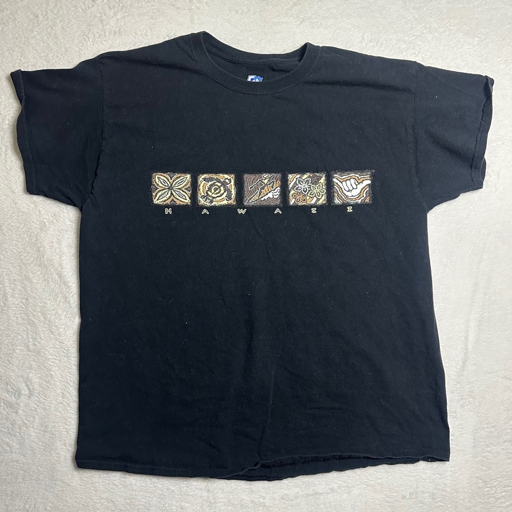 RA T-Shirts Mens Hawaii Graphic Tee Black XL Surfing Shaka Turtle Aloha Shirt